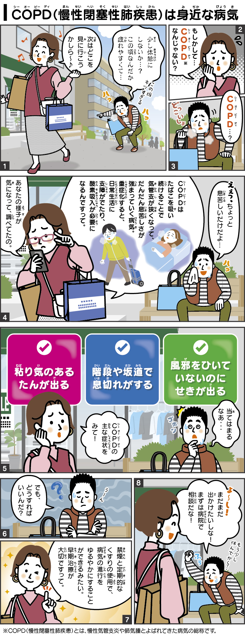 COPD（慢性閉塞性肺疾患）は身近な病気の漫画